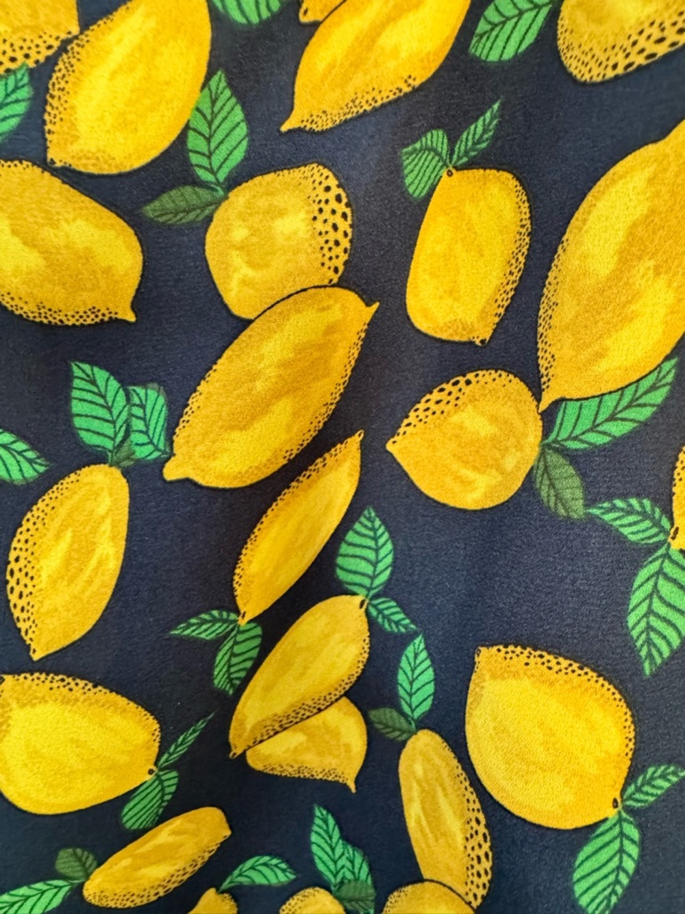 The Limited Navy Lemon Print Crisscross Camisole - Picture 3 of 5